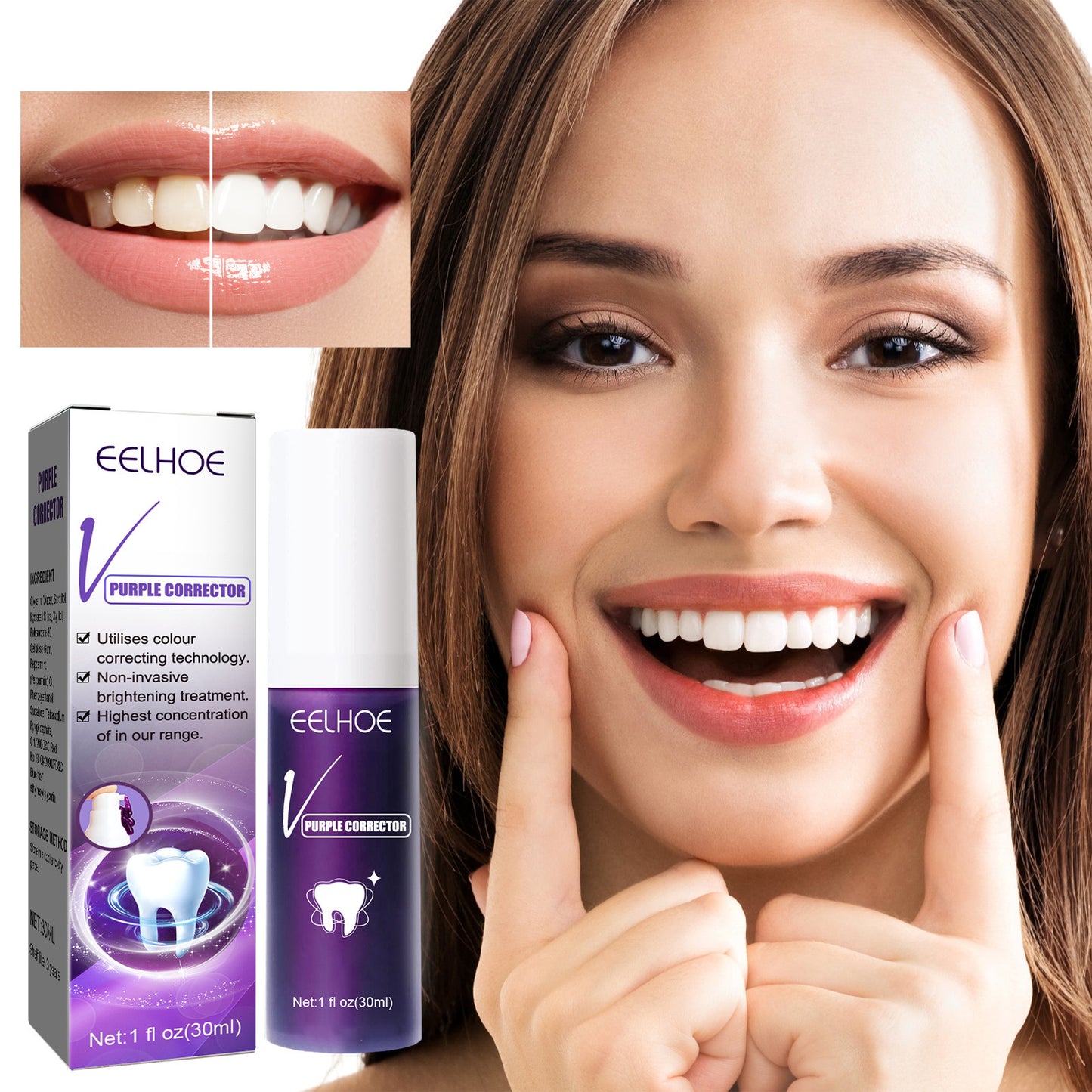 JC-250106ORL-065  EELHOE Teeth White Toothpaste White Beautiful Tooth Remove Tooth Stains Odor Oral Care Clean Bright White Toothpaste