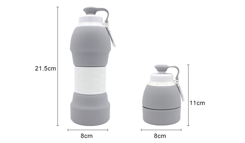 JC-250103DWR-011  Silicone folding water bottle