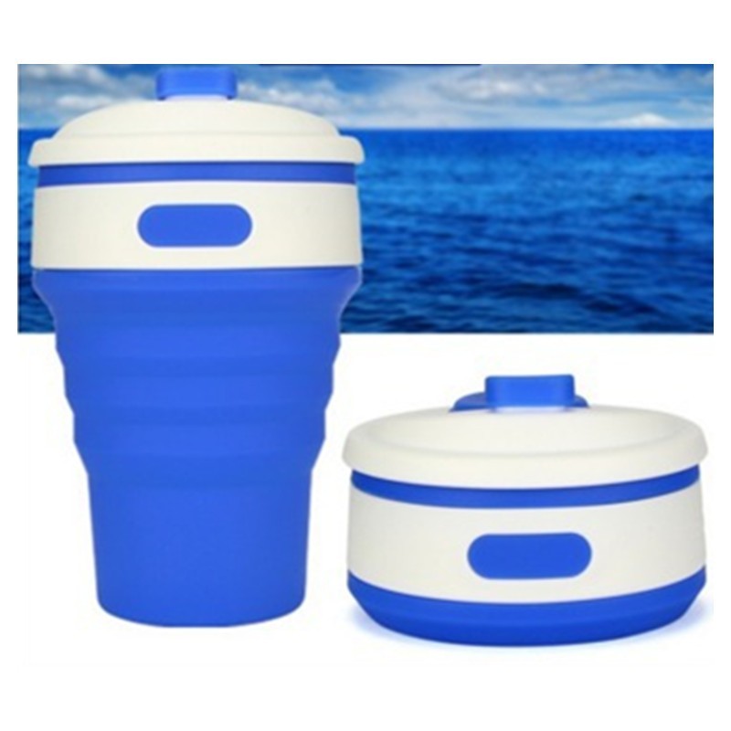 JC-250103DWR-009  Coffee Mugs Travel Collapsible Silicone Cup Folding Water Cups BPA FREE Food Grade Drinking Ware Mug Tea Coffee Cups