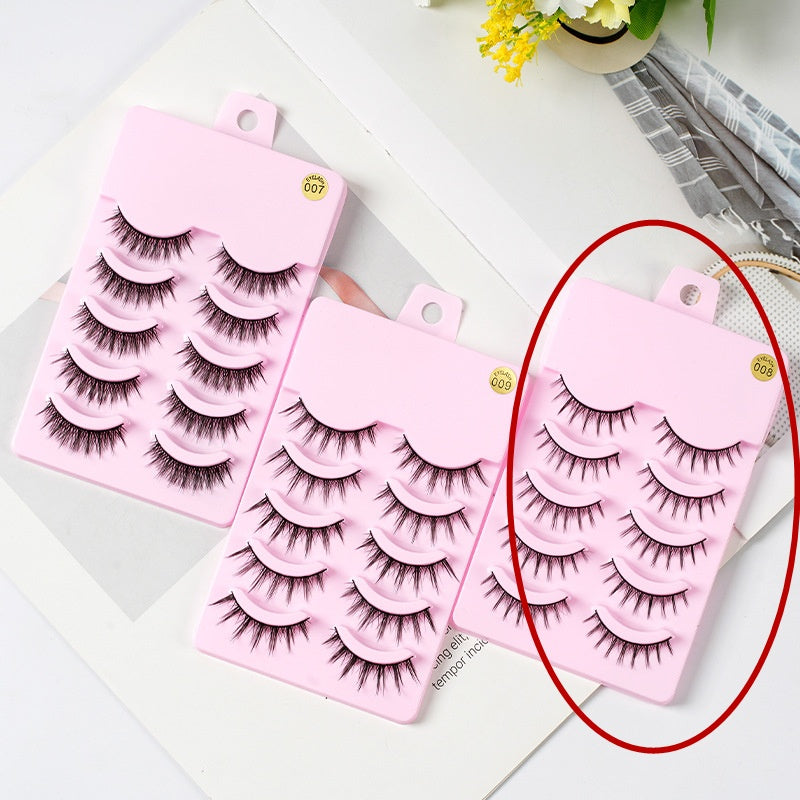 JC-241231MUP-016  5 Pairs Manga Lashes New Arrival Anime Cosplay Natural Wispy  Korean Makeup Artificial False Eyelashes