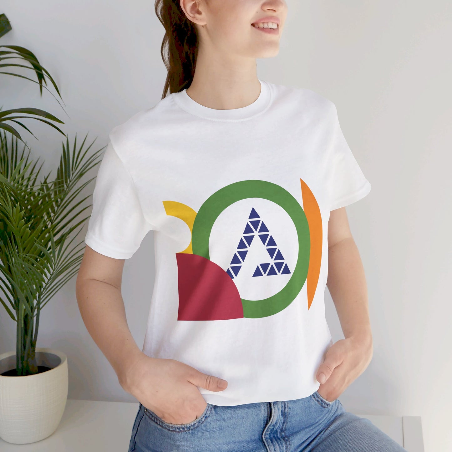 TS-035ML-24 Abstract Art T-Shirt for Women Abstract Tee for Girls Female Art Shirt Modern Art Tee