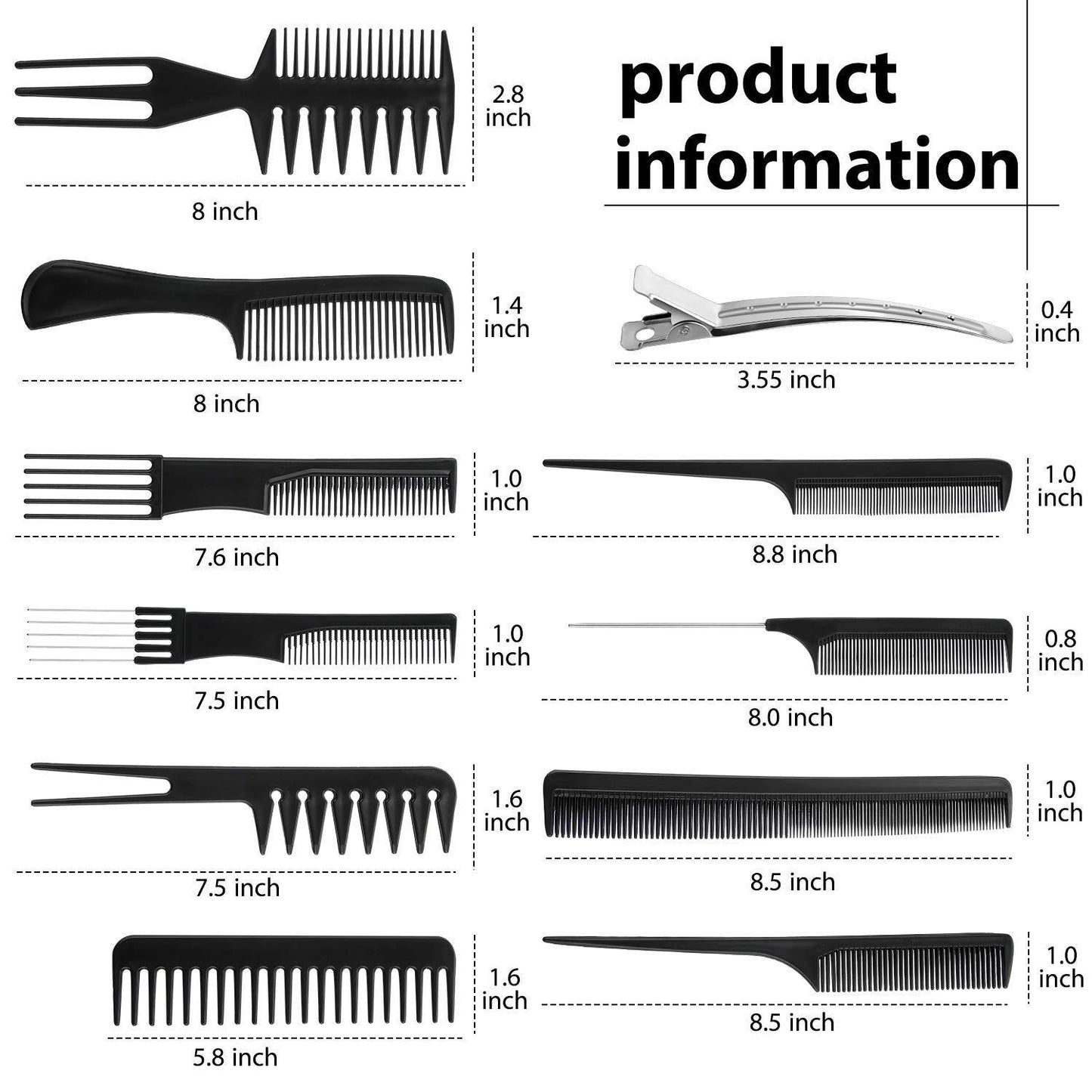 JC-241228BUT-096  10-piece hair comb