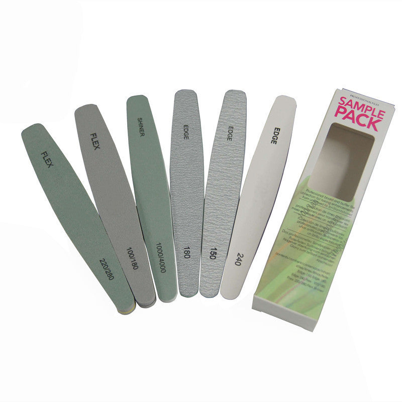 JC-241228BUT-076  Nail File 6 Piece Nail Set Sponge Polishing Strip Nail Polishing