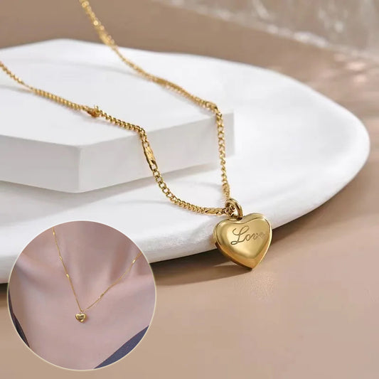 JC-250106NCL-038  Fashion Jewelry Necklace For Women New Trend Vintage Simple Love Heart Pendant Elegant Party Jewelry Birthday Gifts