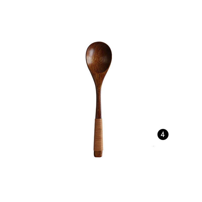 JC-250101DNW-011  Japanese Style Wooden Bamboo Spoon Fork Cooking Utensil