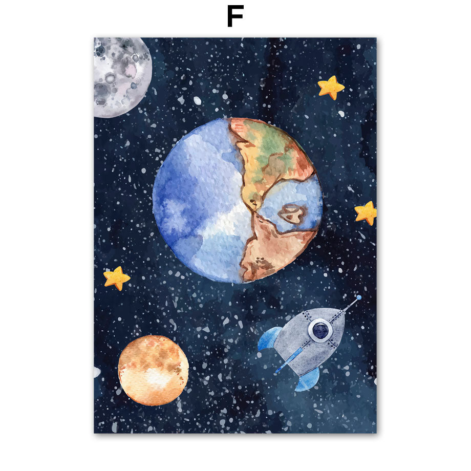 JC-250104PNT-037  Astronaut Wall Art Canvas Painting