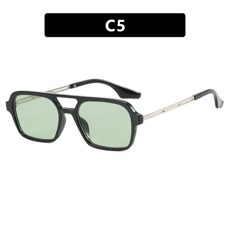 JC-250105MGL-021  Men's New Retro Square Frame Sunglasses