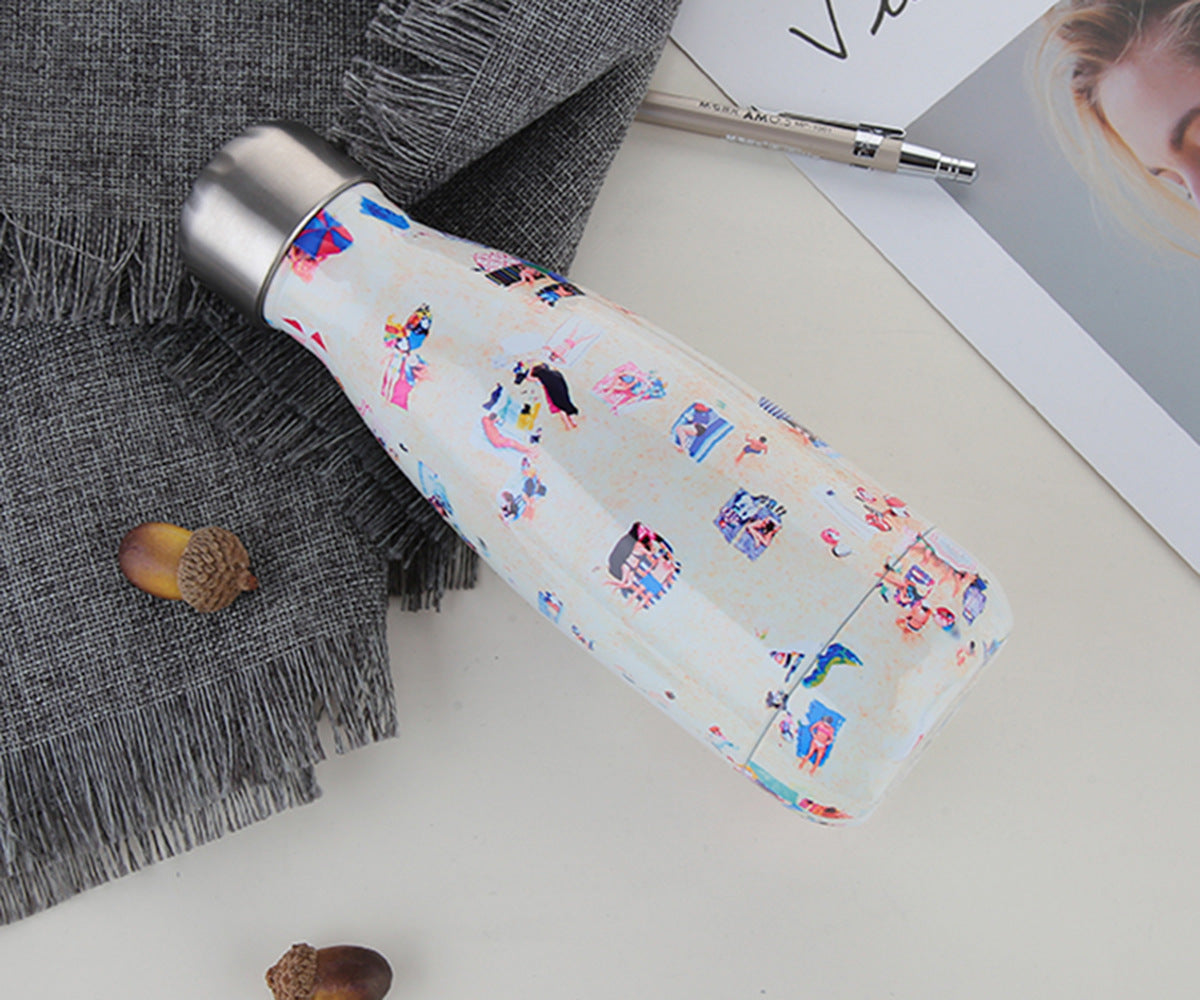 JC-250103DWR-064 Hot Hot Hot Stainless Steel Vacuum Flask Hot Water  Outdoor Sport Thermal Water Bottle 500ML Coke Bottle