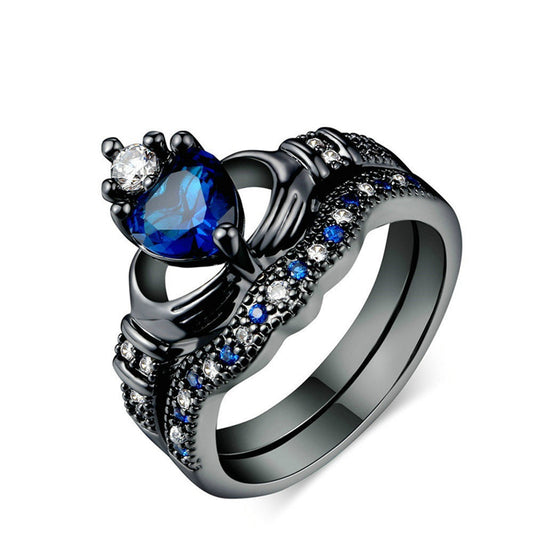 JCR-037RNG-24  Crown love sapphire female ring