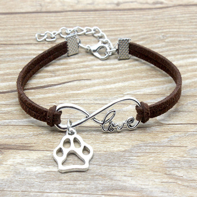 JC-241230BBJ-073  Jewelry Simple Style Hand-woven Infinite Love Pet Bracelet