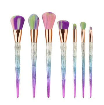 JC-241228BUT-057  7 makeup brushes, makeup tools, diamond makeup brush foundation brush