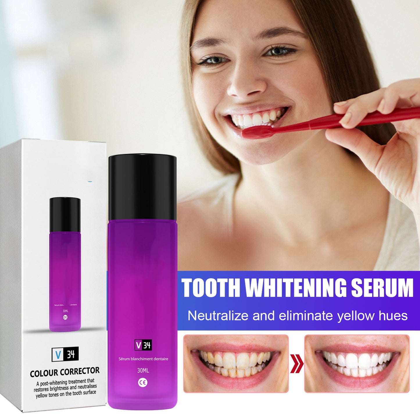 JC-250106ORL-051  Teeth Whitening Liquid Toothpaste Tooth Stain Removal Oral Care