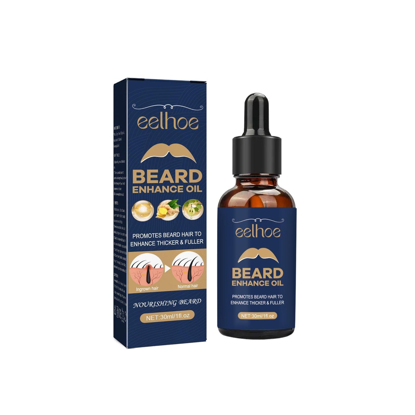 JCM-179OL-24  EELHOE Beard Care Oil - Strengthen And Nourish Beard Roots  Moisturizing And Shine-Enhancing Beard Growth Serum For Men Hair Care Hydrating