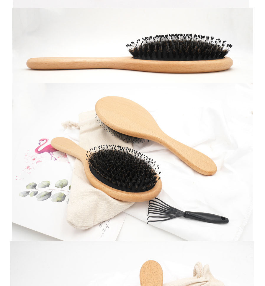 JC-241228BUT-103  Beech massage hair comb