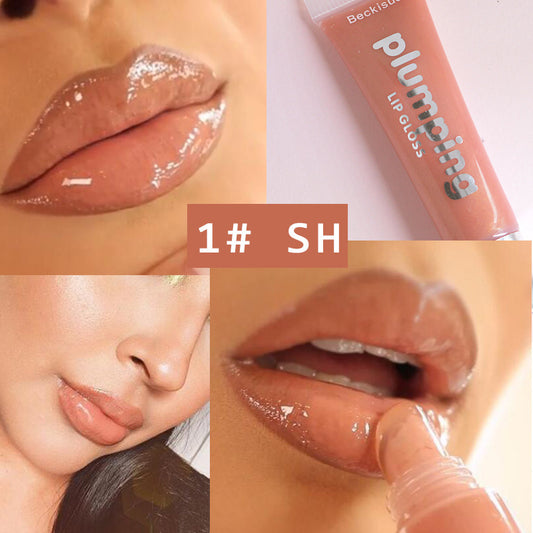 JC-241231MUP-074  Wet Cherry Gloss Plumping Lip gloss Lip Plumper Makeup Big Lip Gloss Moisturizer Plump Volume Shiny Vitamin E Mineral Oil