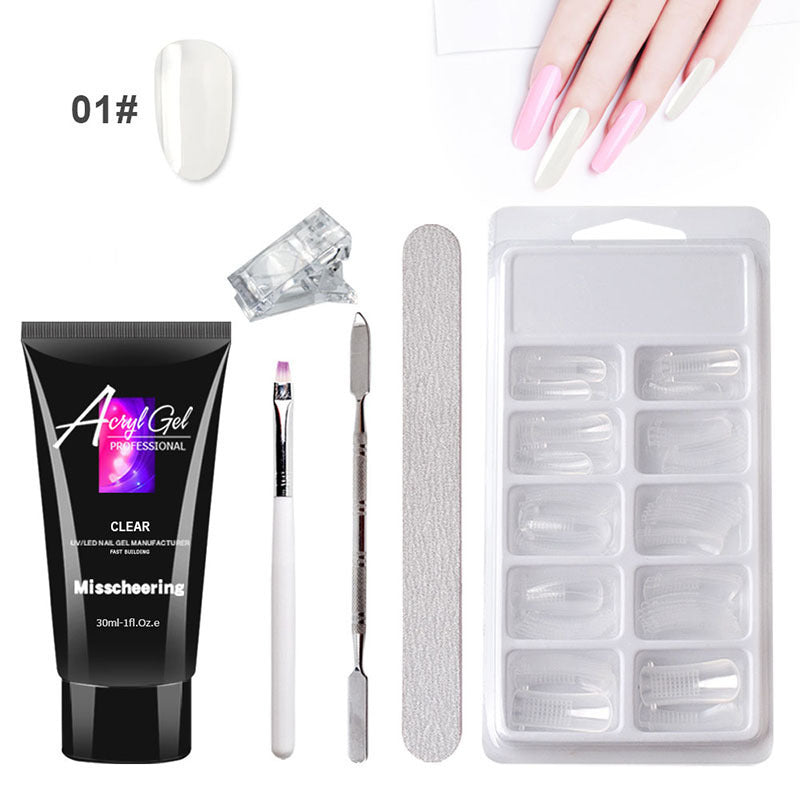 JC-250102NLC-007  Painless Extension Gel Nail Art Without Paper Holder Quick Model Painless Crystal Gel Set