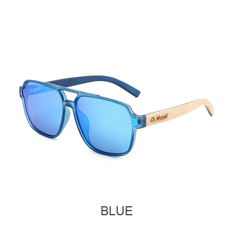 JC-250105MGL-002  Wooden Sunglasses Polarized Sun Protection Vintage Sunglasses