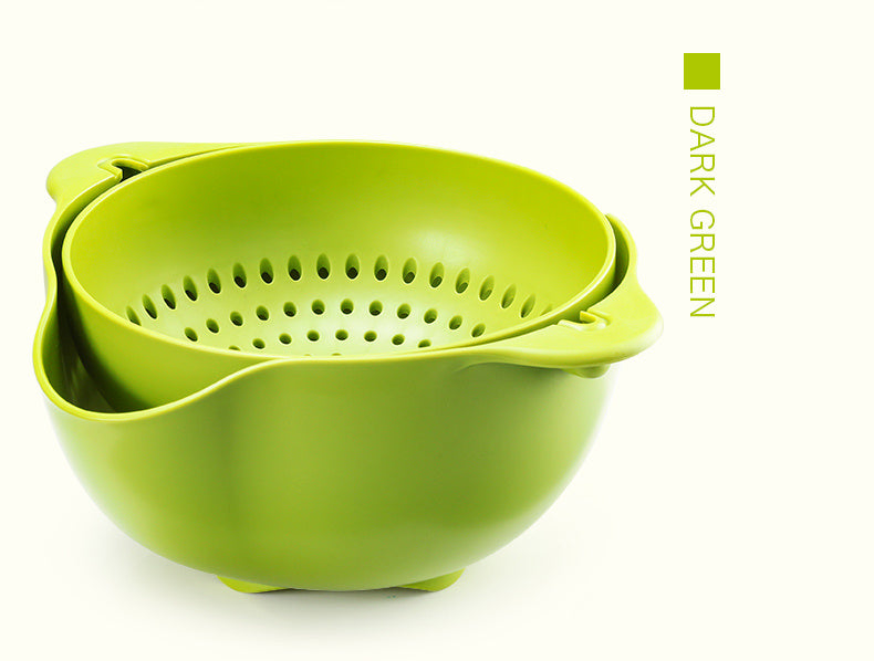 JC-241226KCT-048  Double thickening drain basket washing basket kitchen drain basin creative fruit bowl