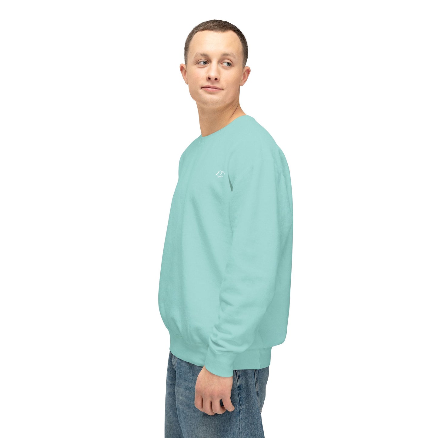 SW-103GRN-24  Unisex Lightweight Crewneck Chalky Mint Color Sweatshirt