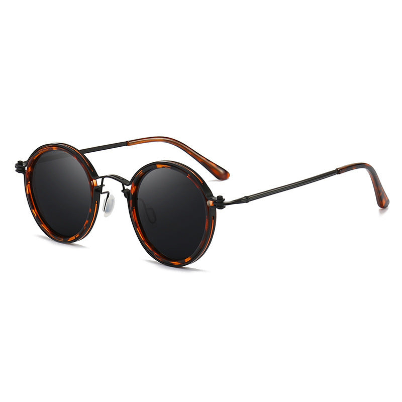 JC-250105MGL-054  Sunscreen Retro Style Round Frame Metal Sunglasses