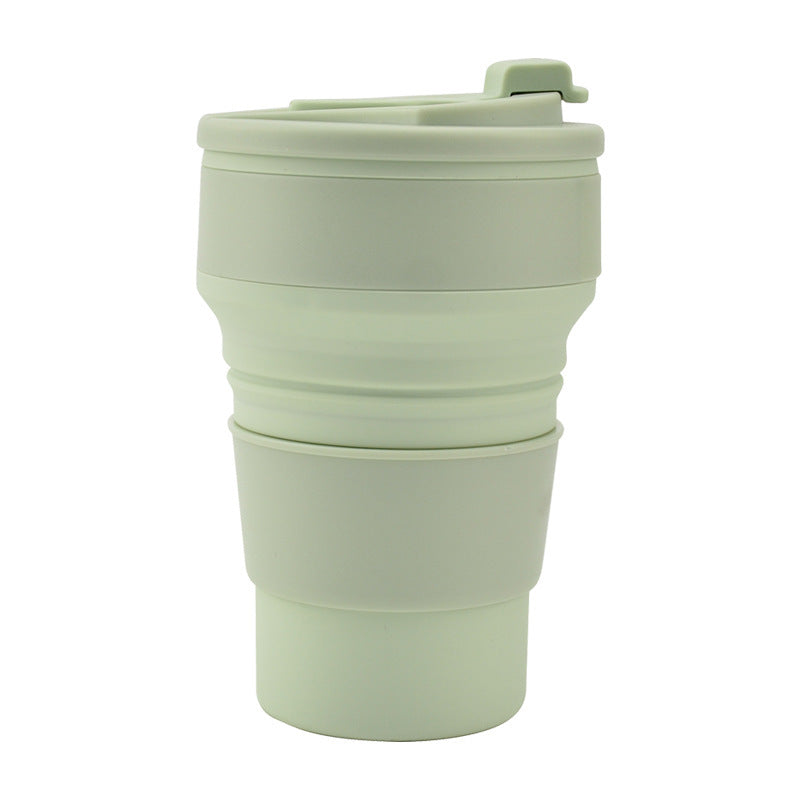 JC-250103DWR-007  Kitchen Gadgets Folding Cup Collapsible Mug With Cover Coffee Travel Outdoors Portable Water Drinking Tea Cups