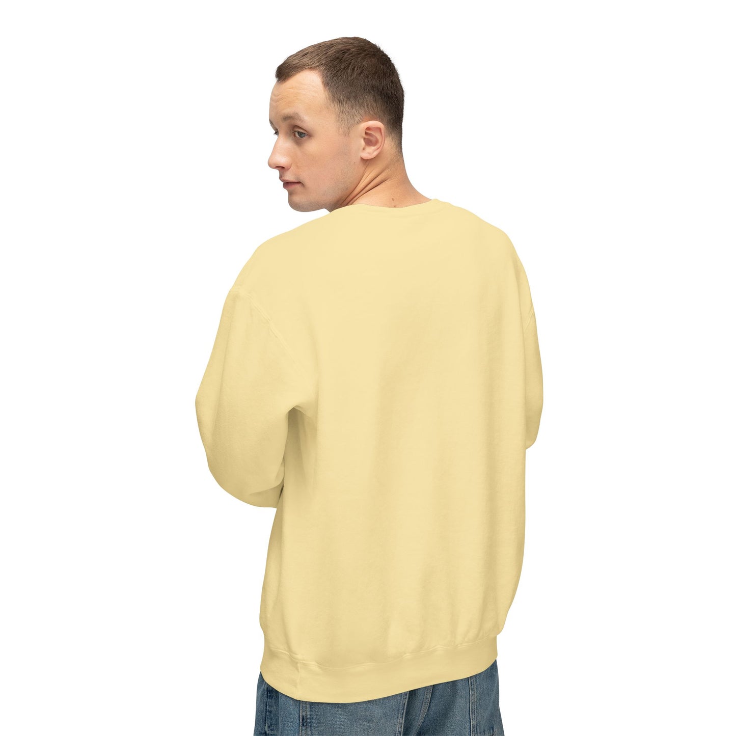 SW-107YLO-24  Unisex Lightweight Crewneck Butter Color Sweatshirt