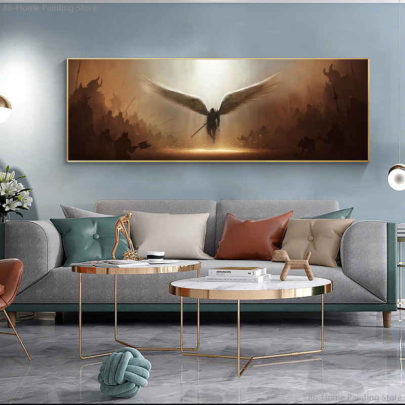 JC-250104PNT-023  Angel Of Justice Wall Art Poster Canvas Painting