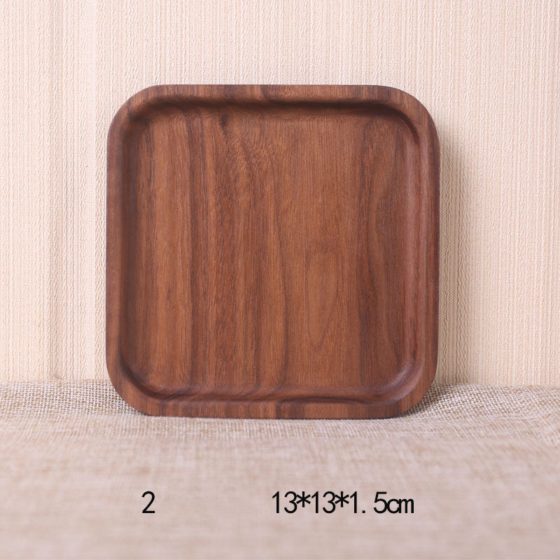 JC-250101DNW-039  Japanese Style Wooden Black Walnut Rectangular Dinner Plate