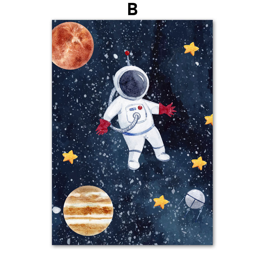 JC-250104PNT-037  Astronaut Wall Art Canvas Painting