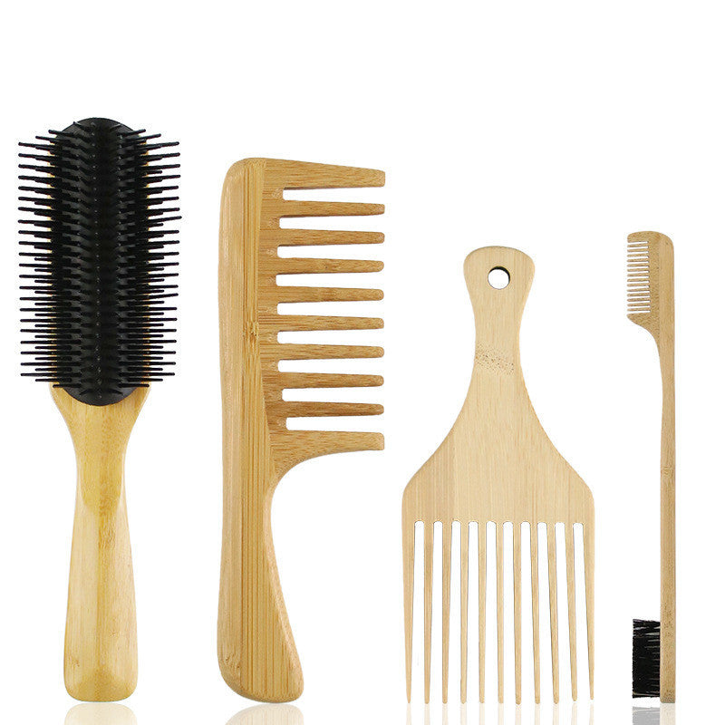 JC-241228BUT-109  Big Tooth Smooth Hair Brush, Hair Comb, Bamboo Comb