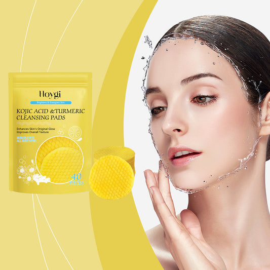 JCM-113PAD-24  HOYGI Turmeric Acid Cleansing Pad Face Skin Pore Cleansing Makeup Remover Gentle Exfoliating Cleansing Pad