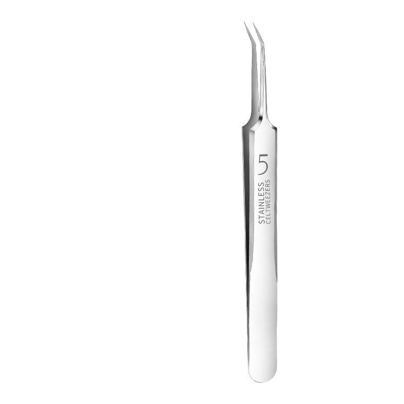 JC-241228BUT-088  High Precision High Hardness Cell Tweezer Blackhead Removing Tweezers Stainless Steel Splinter Acne Clip No 5 Cell Tweezer