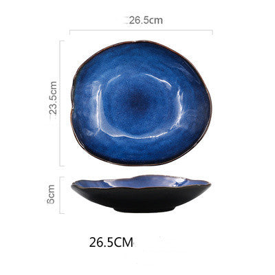 JC-250101DNW-009  Western dishes household ceramic irregular flat plates