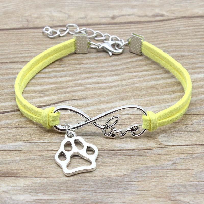 JC-241230BBJ-073  Jewelry Simple Style Hand-woven Infinite Love Pet Bracelet