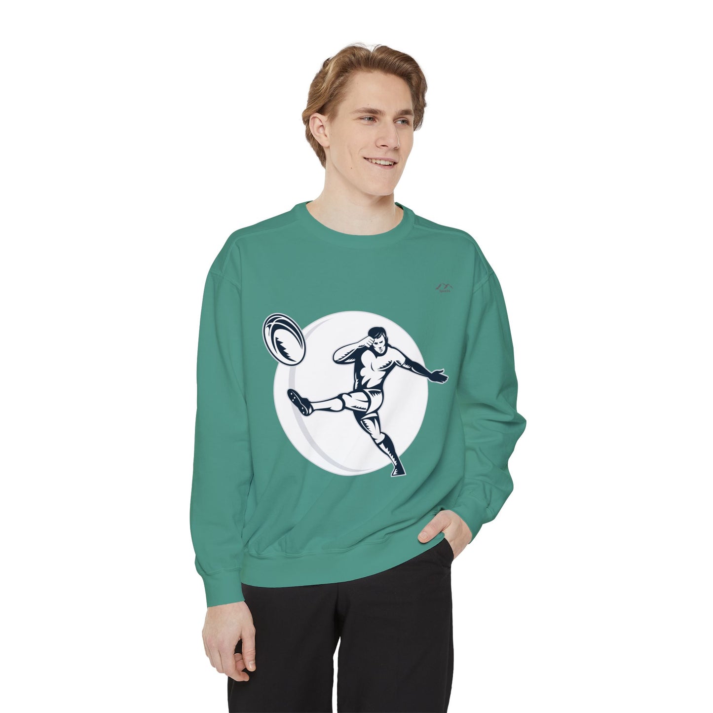 SW-118ML-24 Unisex Garment-Dyed Sweatshirt for football lovers