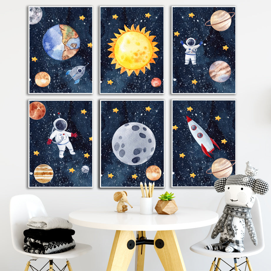 JC-250104PNT-037  Astronaut Wall Art Canvas Painting