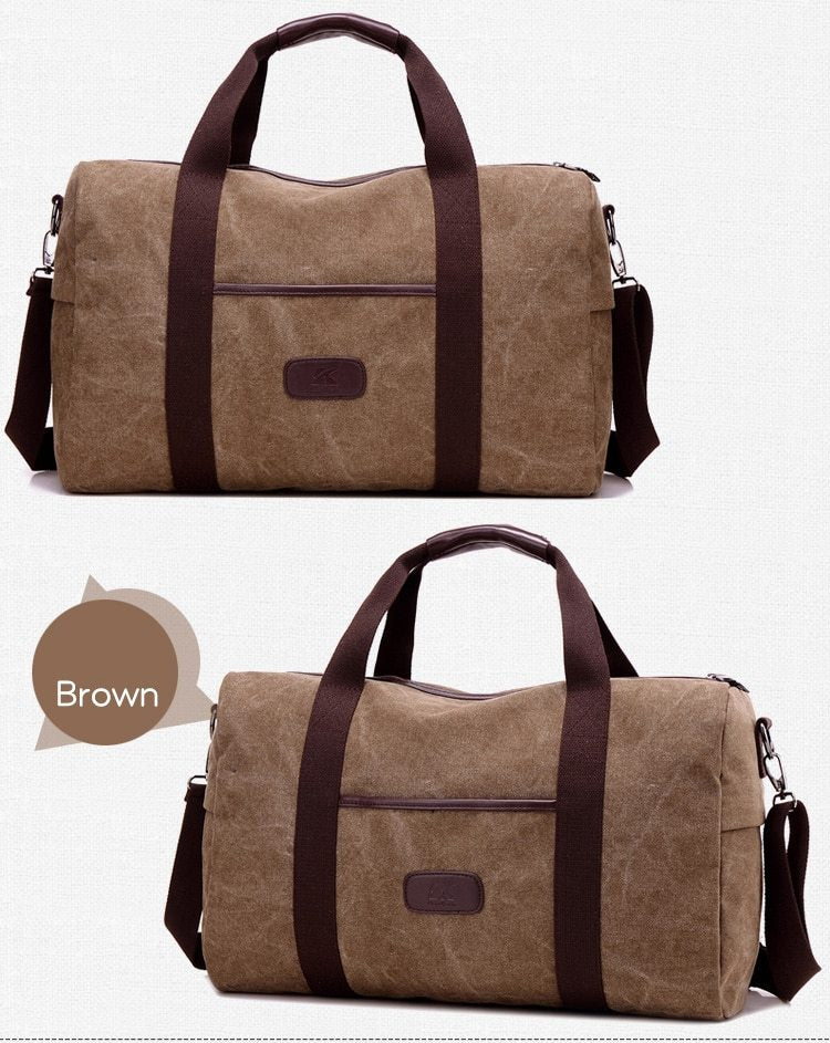 CJ-081BG-24 Vintage Men Canvas handbag High Quality Travel Bags Large Capacity Women Luggage Travel Duffle Bags