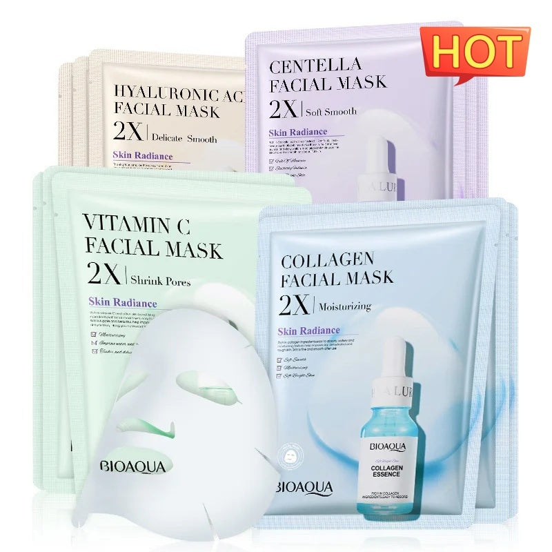 JCM-143MSK-24  Collagen Face Mask Moisturizing Firming Face Sheet Mask Hyaluronic Acid Facial Masks Beauty Skin Care Gel Skin Care