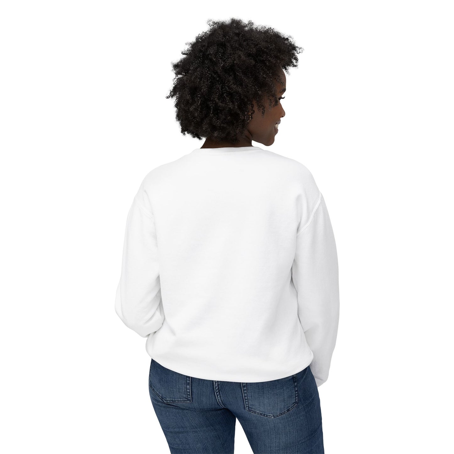 SW-102WT-24  Unisex Lightweight Crewneck White Color Sweatshirt