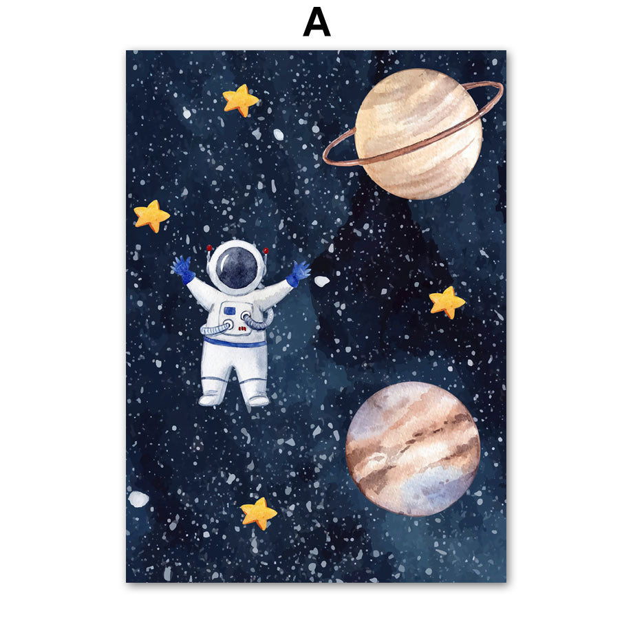 JC-250104PNT-037  Astronaut Wall Art Canvas Painting