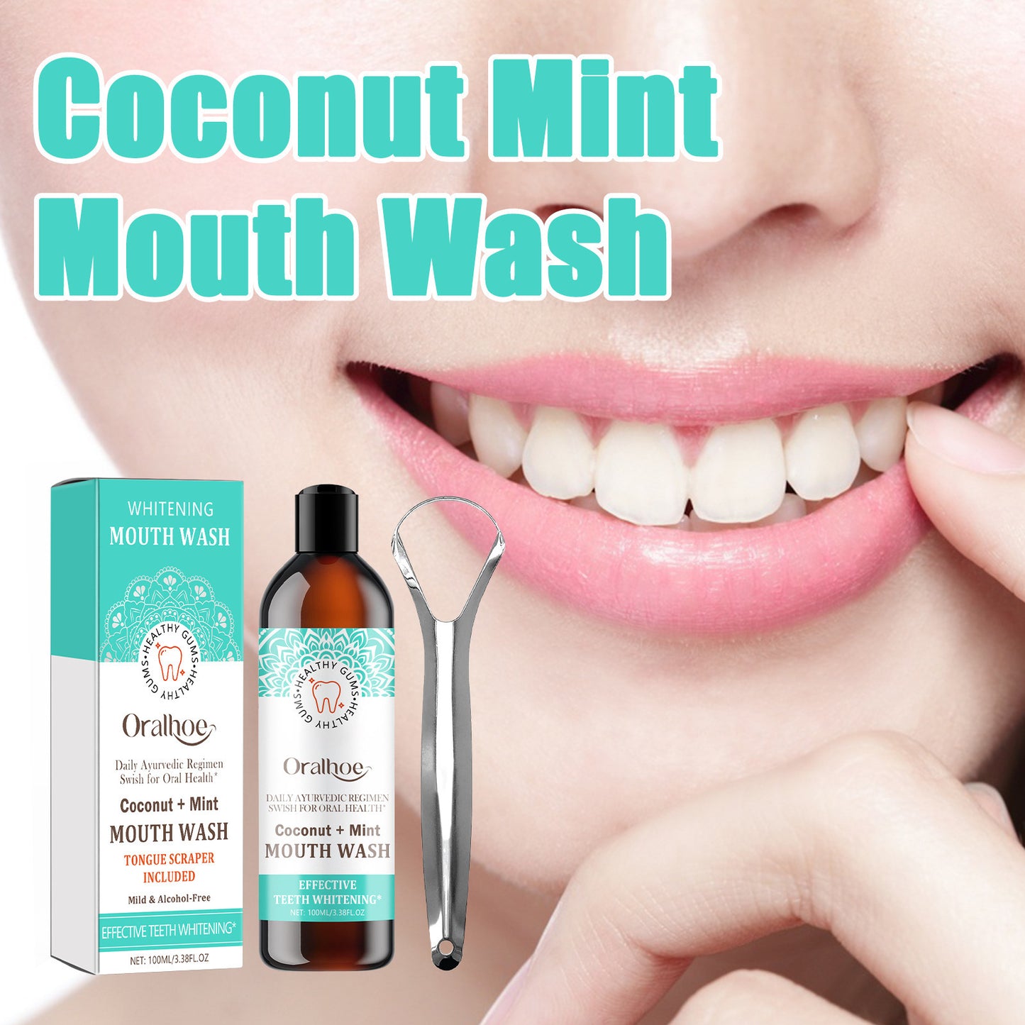 JC-250106ORL-045  Oral Care For Teeth Whitening, Refreshing, And Refreshing Mouthwash