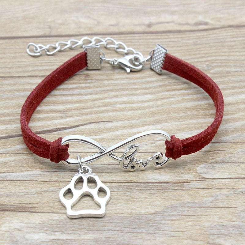 JC-241230BBJ-073  Jewelry Simple Style Hand-woven Infinite Love Pet Bracelet