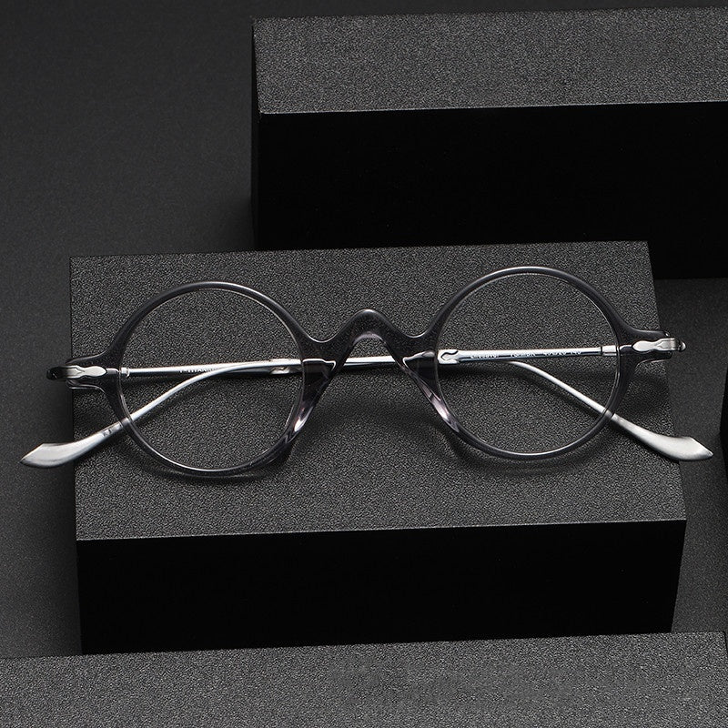 JC-250105MGL-012  Sheet Metal Eyeglass Frame Fashion Retro Small Face With Myopic Glasses Option Pure Titanium Glasses Rim Men