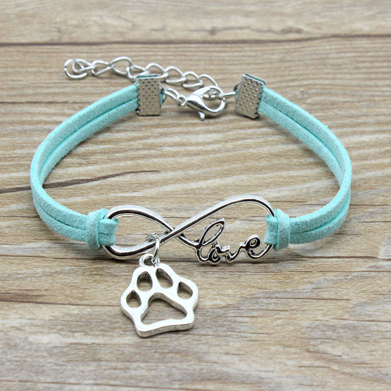 JC-241230BBJ-073  Jewelry Simple Style Hand-woven Infinite Love Pet Bracelet