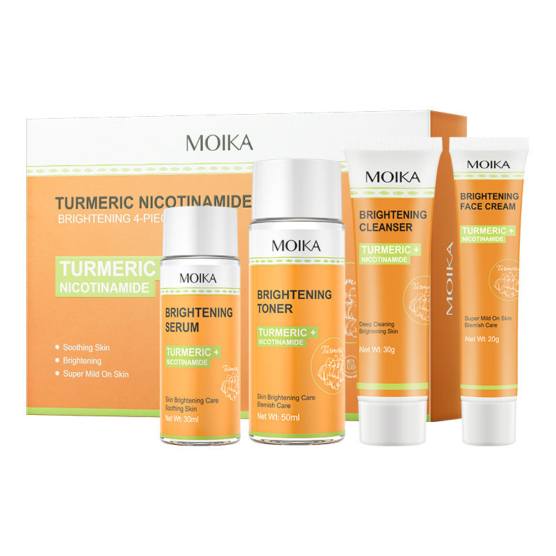 JCM-151MST-24  Full English Turmeric Nicotinamide Whitening Skin Care Kit Toner And Lotion 4-piece Set