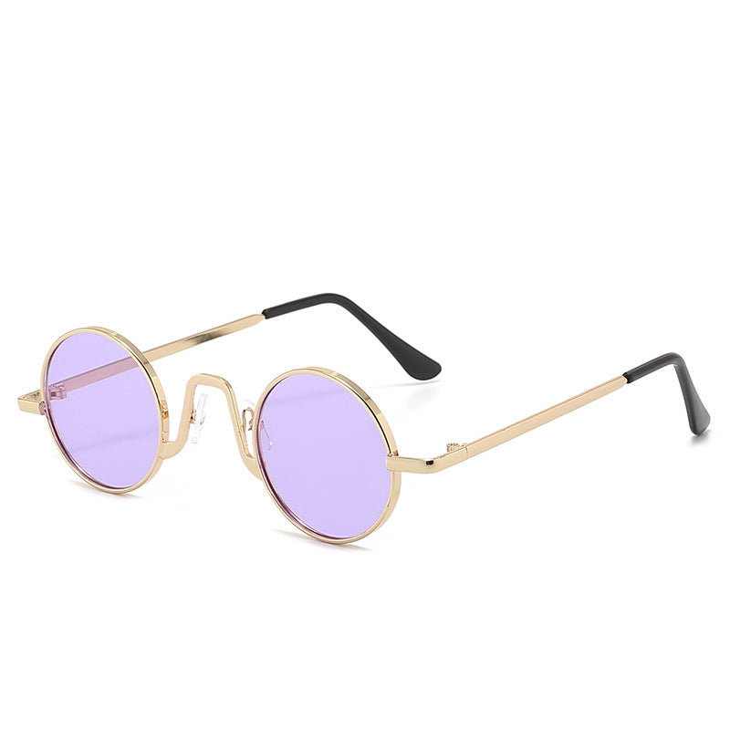 JC-250105MGL-029  Retro Hip Hop Sunglasses Small Frame Round