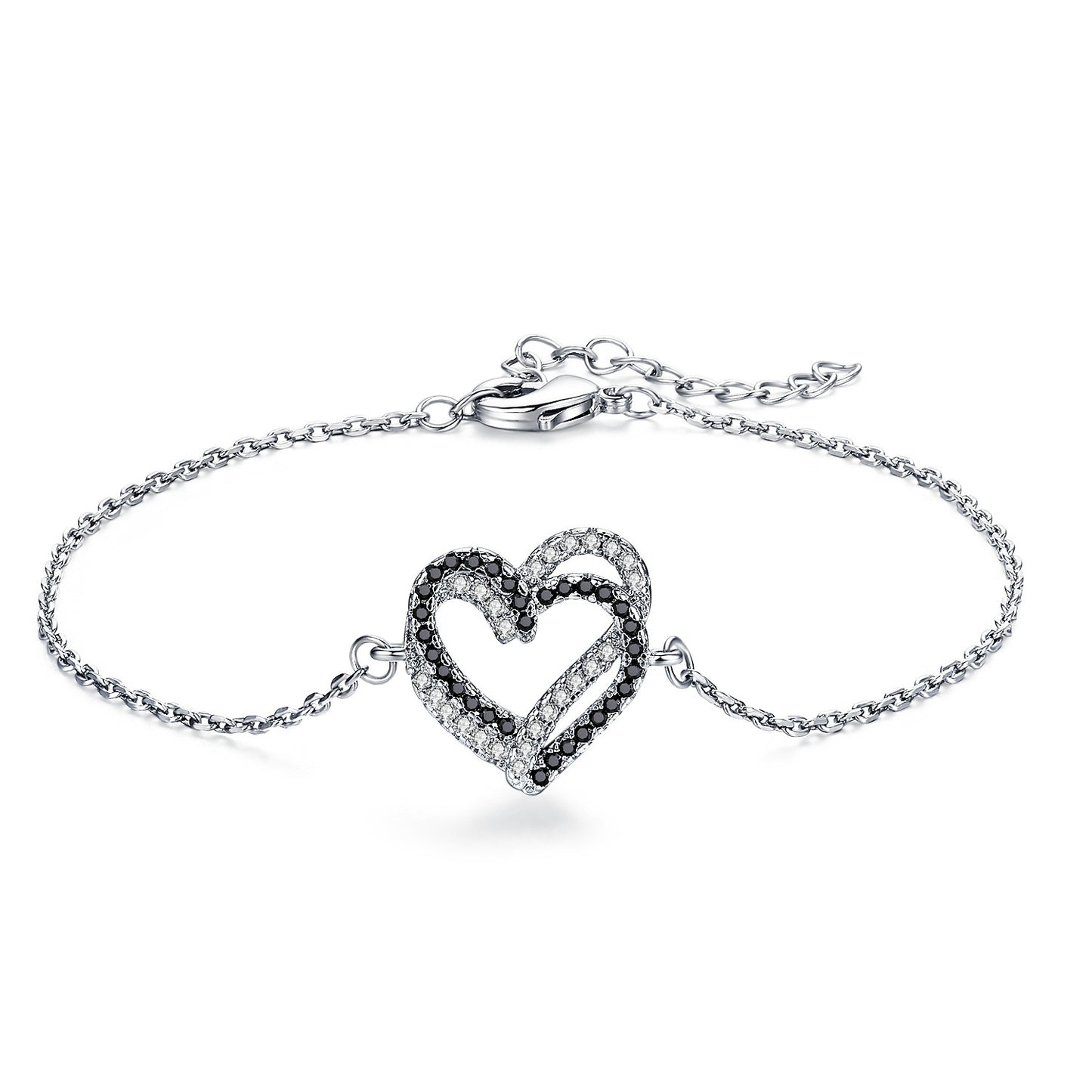 JC-241230BBJ-071  Titanium Steel Exquisite Cute Fashion Heart Bracelet