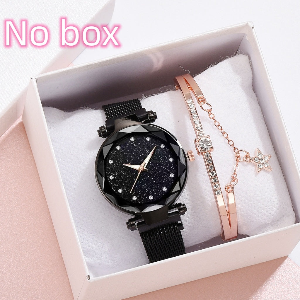 JCFW-093MK-24  Luxury Women Watches Bracelet Set Fashion Elegant Magnet Buckle Ladies Starry Sky Watch Set Relogio