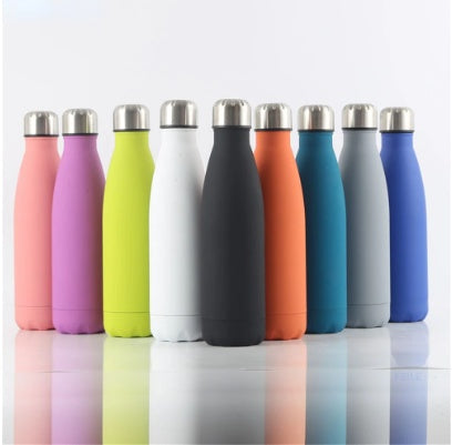 JC-250103DWR-054  Insulated Stainless Steel Water Bottle Mug Rubber Painted Surface Vacuum Flask Coffee Cup Bottle