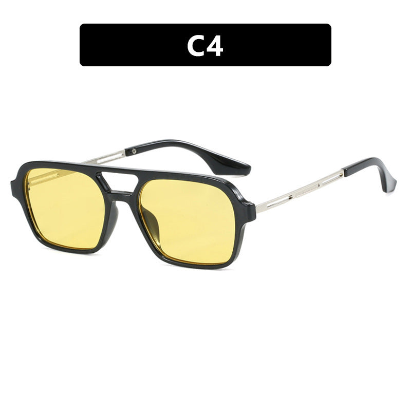 JC-250105MGL-021  Men's New Retro Square Frame Sunglasses